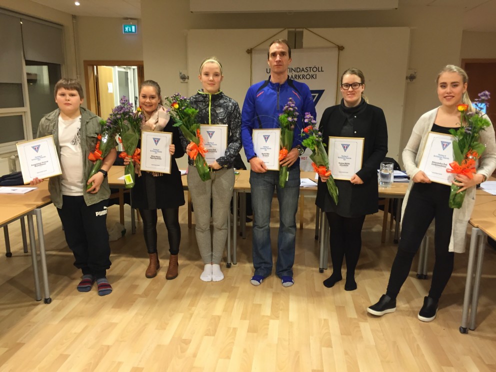 Á aðalfundi Tindastóls voru veittar viðurkenningar til þeirra sem hlutu tilnefningu sem íþróttamaður Tindastóls 2015. Mynd/Tindastóll.