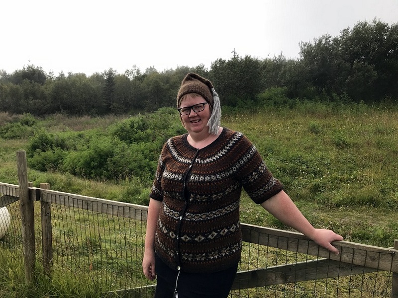 Gimbað teppi handa barnabarni.