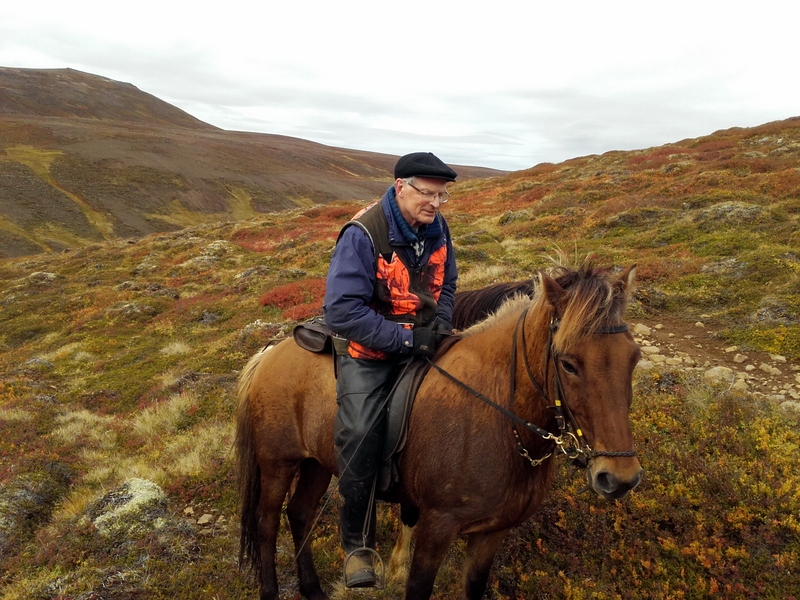 Friðrik staddur á Seltungu í göngum í haust. 