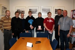 Grétar, Björn, Ásgeir, Tómas, Hannes, Óskar, Jón og Kristján
