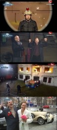 Skjáskot úr skyggnikeppni þáttaröðinni sem Benedikt  var þátttakandi í í Úkraínu. Myndir/Skjáskot úr þáttunum.