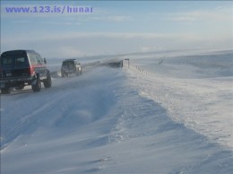 Frá björgun á Holtavörðuheiði. Myndi 123.is/hunar