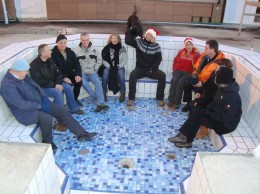 blonduos heiti pottur Eins og sjá má er potturinn gríðarstór. Mynd; Blonduos.is