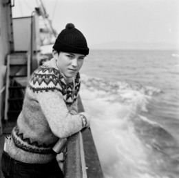 Ungur sjómaður í lopapeysu. Gunnar Rúnar Ólafsson.