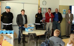 Kiwanisfélagar ásamt lögreglumönnum heimsóttu Árkóla fyrir helgi