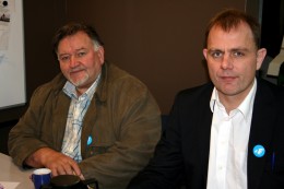 Guðjón og Sigurjón þáðu kaffisopa hjá ritstjórn Feykis