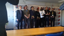 leikmenn og þjálfarar skipa úrvalsliðið Domino's deildar karla í seinni hluta keppnistímabilsins 2014-2015. Mynd/Stefán Jónsson