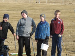 Hressir drengir í golfinu