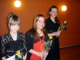 Sigurvegarar kvöldsins. Fv, 