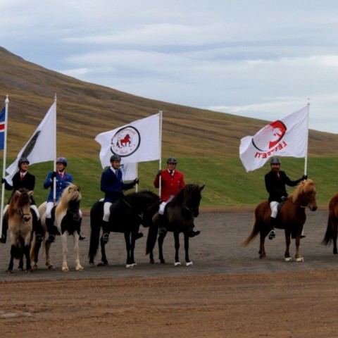 Frá kynningu landsmótssvæðis á Hólum í Hjaltadal. Ljósm./BÞ