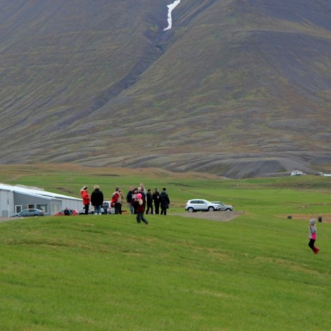 Frá kynningu landsmótssvæðis á Hólum í Hjaltadal. Ljósm./BÞ