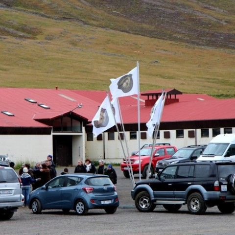 Frá kynningu landsmótssvæðis á Hólum í Hjaltadal. Ljósm./BÞ