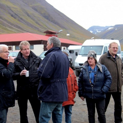 Frá kynningu landsmótssvæðis á Hólum í Hjaltadal. Ljósm./BÞ