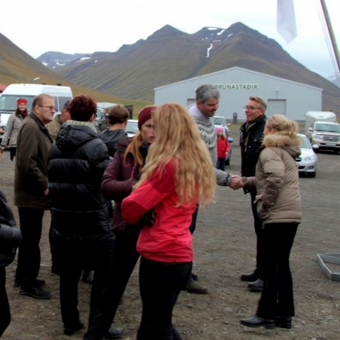 Frá kynningu landsmótssvæðis á Hólum í Hjaltadal. Ljósm./BÞ