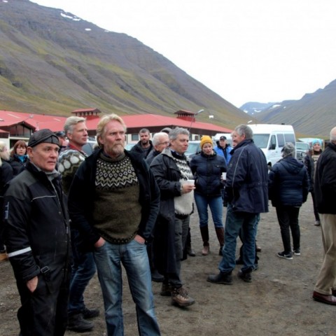 Frá kynningu landsmótssvæðis á Hólum í Hjaltadal. Ljósm./BÞ