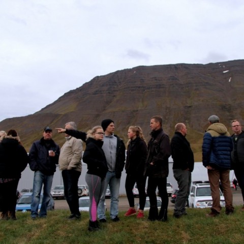 Frá kynningu landsmótssvæðis á Hólum í Hjaltadal. Ljósm./BÞ