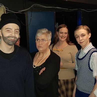 Eysteinn, Elfa, Helga, Ásbjörn og Kristín Björg funheit eftir góða upphitun.