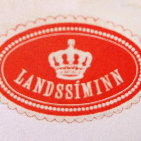 Sýnishorn af límmiðum Landssímans.