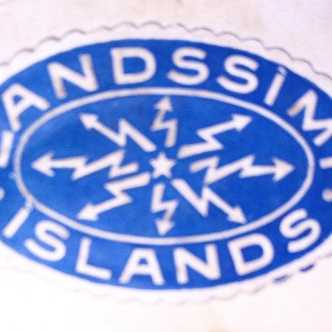 Sýnishorn af límmiðum Landssímans.