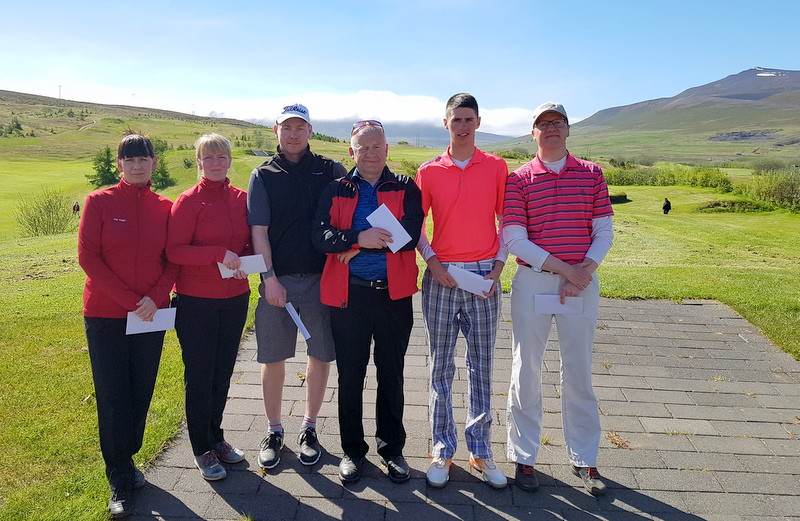 Sigríður Elín, Árný Lilja, Bergur Rúnar, Jón Jóhannsson, Arnar Geir og Hjörtur Geirmundsson. Mynd: GSS.