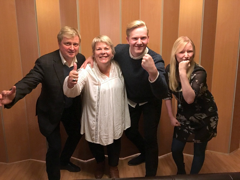 Efstu menn á lista Vg, Bjarni Jónsson, Lilja Rafney Magnúsdóttir, Rúnar Gíslason og Dagrún Ósk Jónsdóttir. Mynd aðsend.