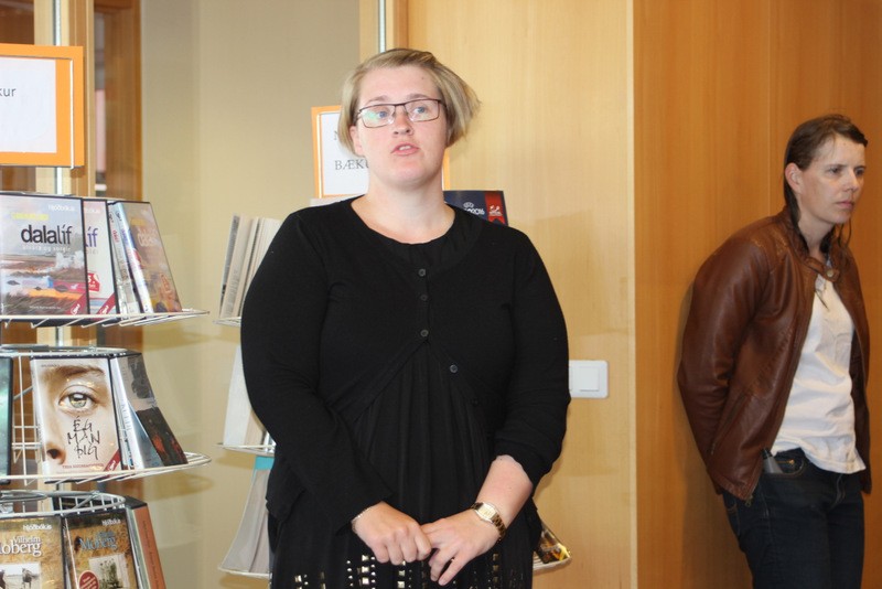 Lee Ann Maginnis er verkefnastjóri Upplýsingamiðstöðvar ferðamála í A-Hún. sem var formlega opnuð á Blönduósi í gær. Mynd: KSE