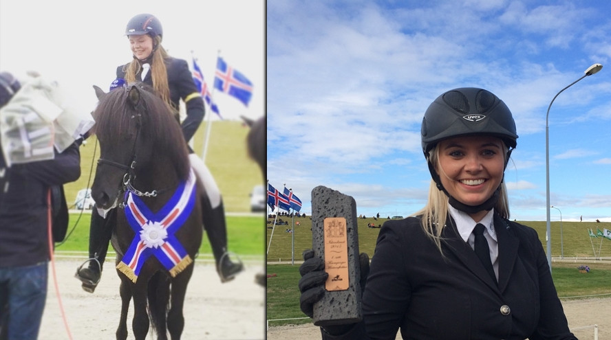Skagfirðingarnir Ásdís Ósk og Eyrún Ýr hafa báðar fengið tilnefningu til knapaverðlauna á Uppskeruhátíð hestamanna sem fram fer í byrjun nóvember.