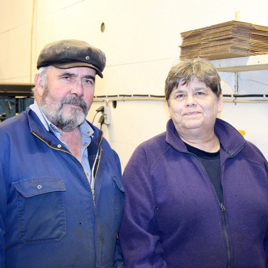 Rúnar og Sesselja skeifnasmiðir á Skagaströnd. Mynd: PF.