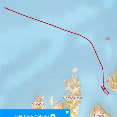 Arnars HU siglir hraðbyr út á Noregshaf. Skjámynd af Marine Traffic.