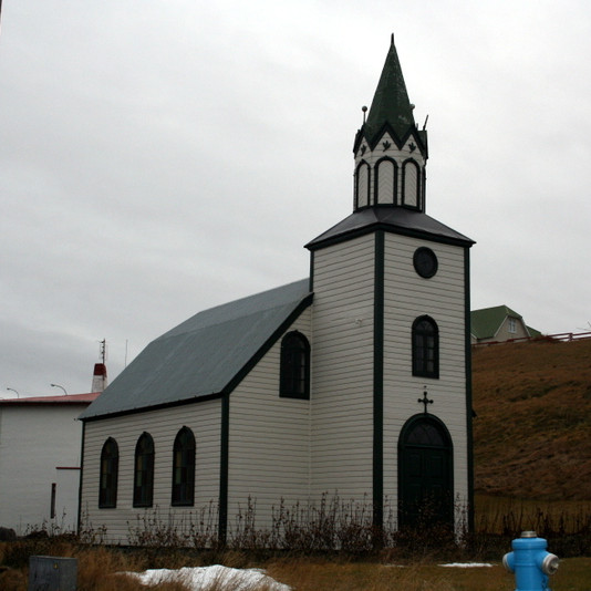 Gamla kirkjan á Blönduósi. Úr myndasafni.
