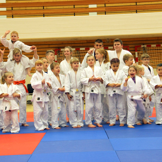 Iðkendur Tindastóls sem kepptu á Jólamótinu. Mynd: Katharina Sommermeier.