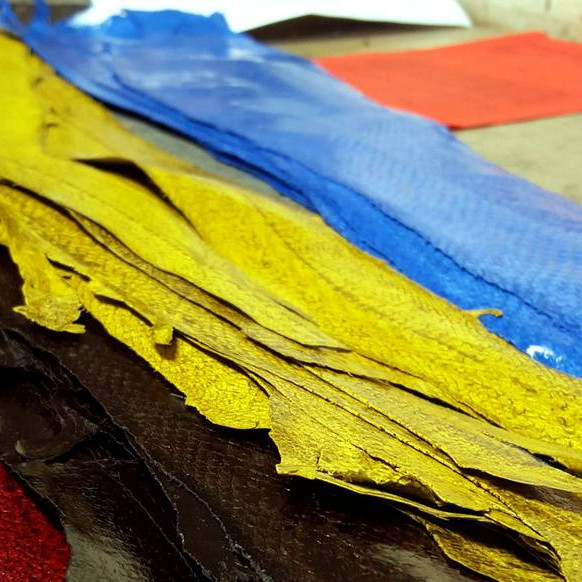 Skrautleg fiskroð. Mynd Atlantic Leather.