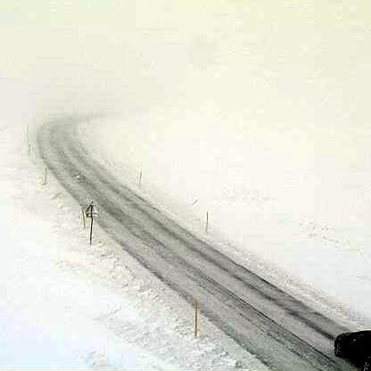 Svona var um að litast á Holtavörðuheiði  klukkan 9 í morgun. Mynd: Vefmyndavél Vegagerðarinnar.