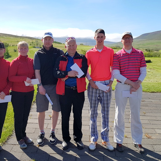 Sigríður Elín, Árný Lilja, Bergur Rúnar, Jón Jóhannsson, Arnar Geir og Hjörtur Geirmundsson. Mynd: GSS.