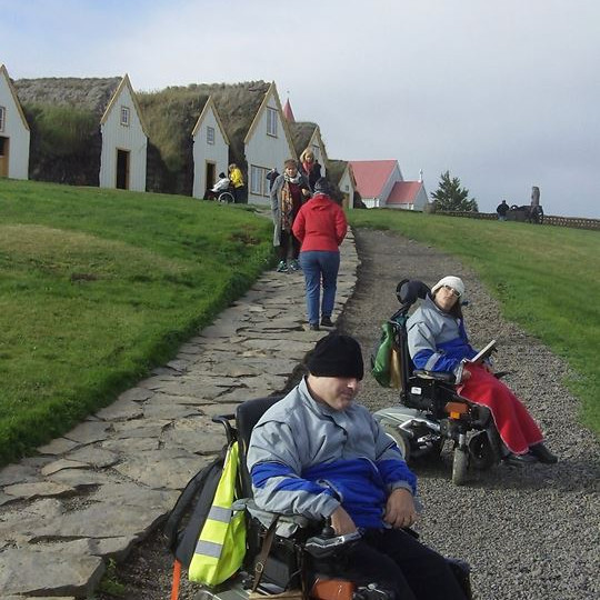 Aðgengið er ekki gott fyrir hjólastóla að mati Friðriks Brekkan sem tók þessa mynd.