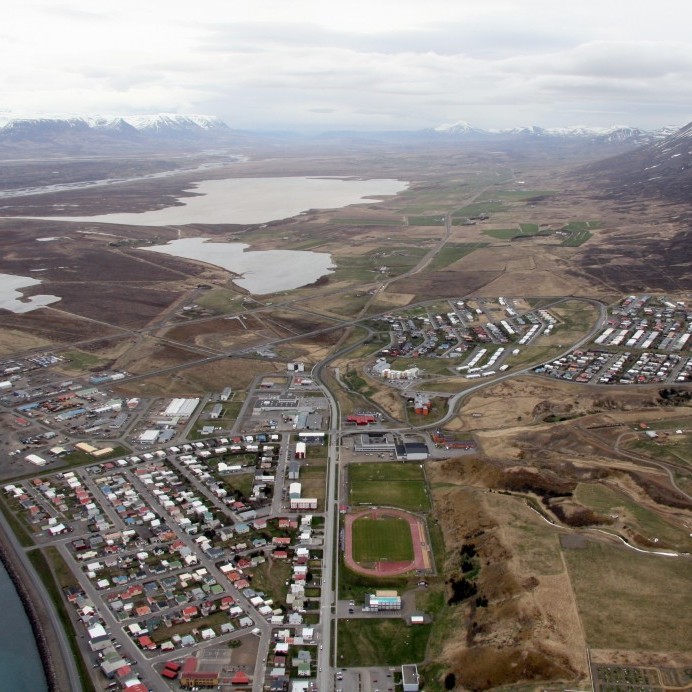 Sauðárkrókur og nágrenni. Mynd: Bþ.