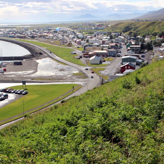 Frá Sauðárkróki. Minjastofnun Íslands er til húsa í Villa Nova, Aðalgötu 23.