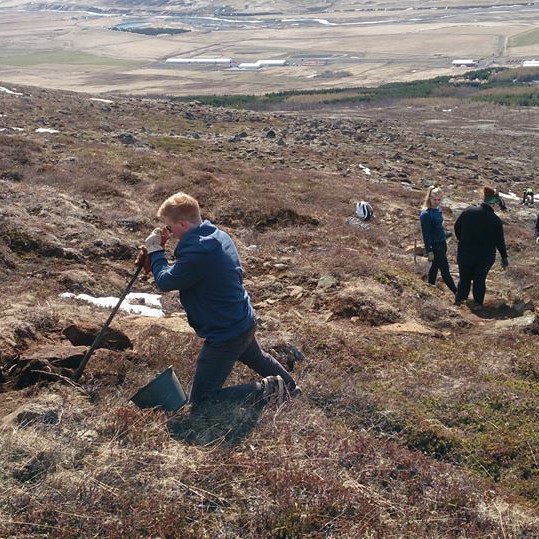 Gert við göngustíga. Mynd: Fésbókarsíða Hólaskóla.