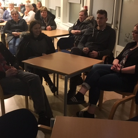 Frá fyrirlestrinum í gærkvöldi. Mynd: Sigríður Svavarsdóttir.