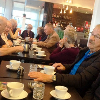 Frá fundi kaffiklúbbsins Skín við sólu á Silfrinu 10. desember sl. Mynd: skagfirdingafelagid.is.