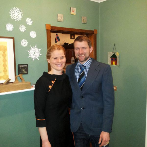 Matgæðingarnir Elinborg og Guðjón.