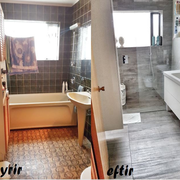 Baðherbergi fær nýtt útlit