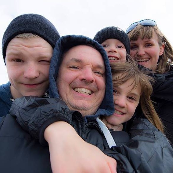 Róbert Daníel Jónsson og fjölskylda. Mynd/RDJ