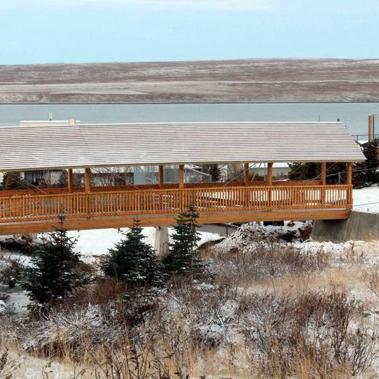 Nýja brúin á Hvammstanga sem er hið veglegasta mannvirki. Mynd: Birgir Karlsson.