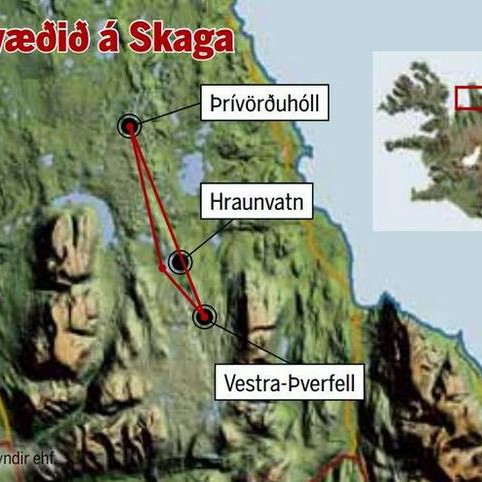 Loftmynd af þrætusvæðinu á Skaga. Myndin fylgdi frétt Morgunblaðsins um málið þann 11.5.2015.