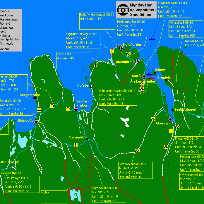 Snjóþekja eða hálka á vegum