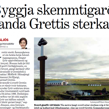 Uppbygging ferðaþjónustu á lóð Grettisbóls