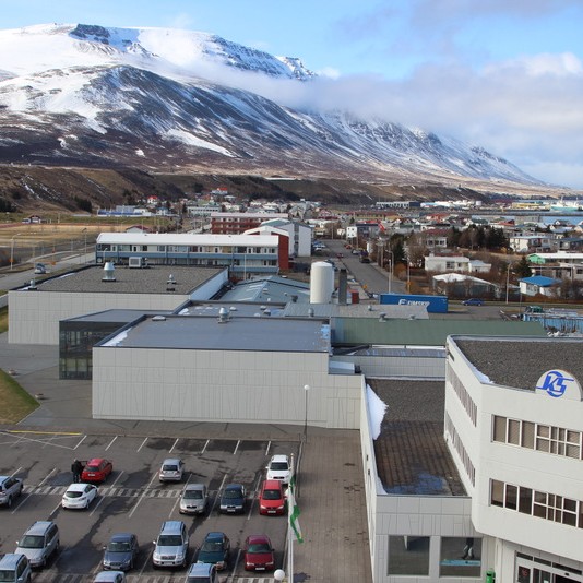 Kíkt upp í 22 metra hæð í körfubíl