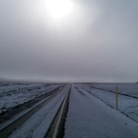 Alhvítt var í Fljótum í morgun. Mynd: Halldór Gunnar Halldórsson.