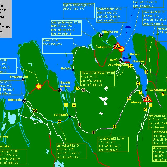 Flutningabíll lokar Þverárfjallsvegi